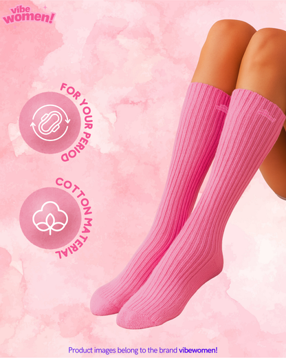 vibewomen! pink period socks